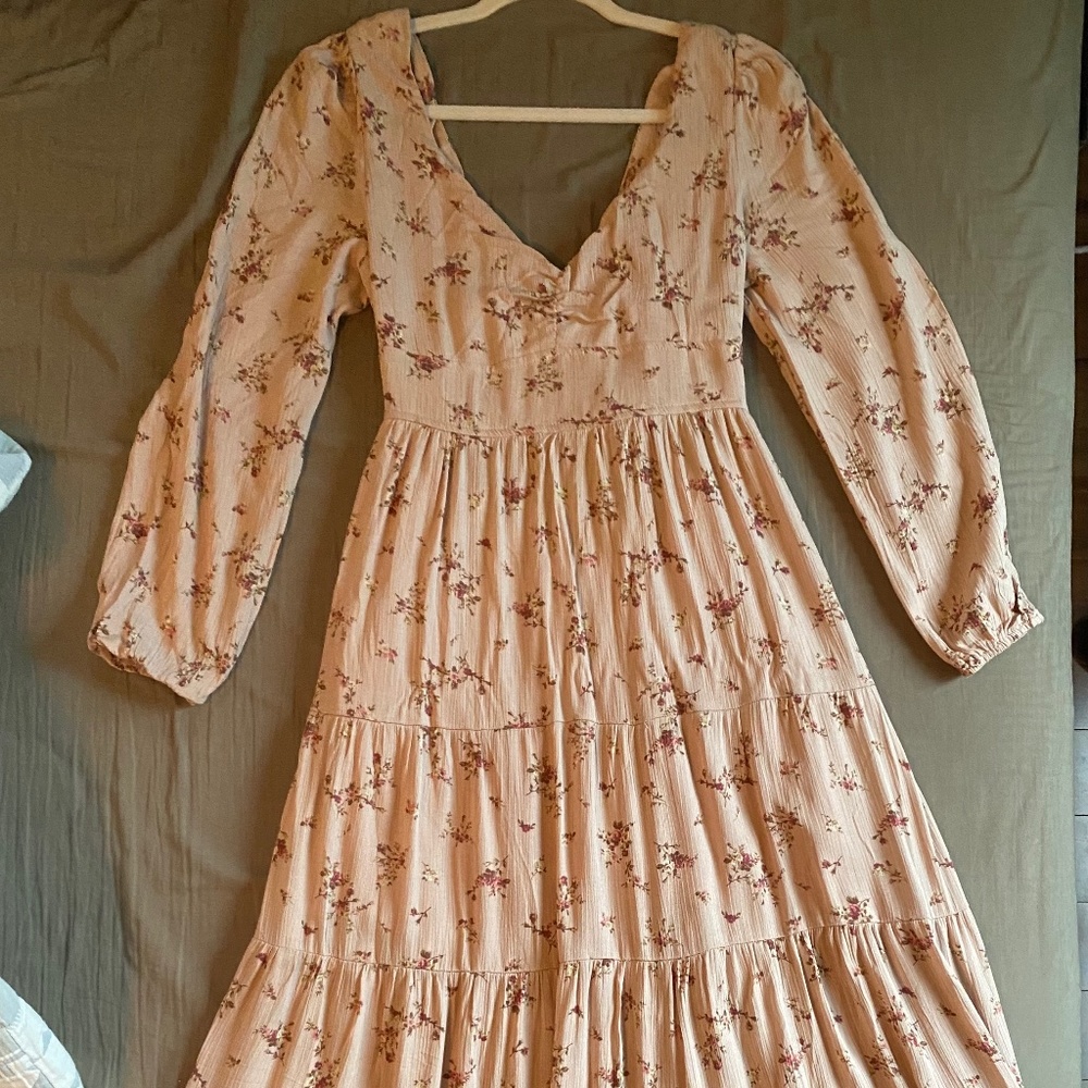 Morning lavender Regina Tie Back Tiered Dress